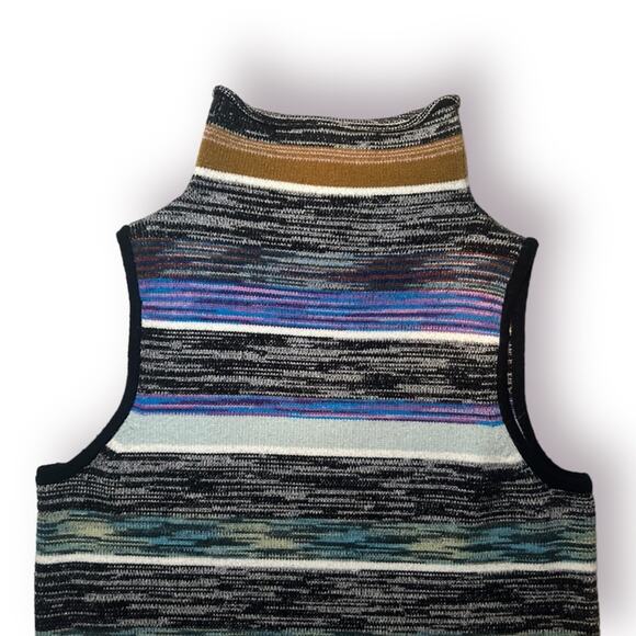 Anthropologie Turtleneck Colorblock Knit Indie Tunic Top Sweater Size M - Picture 13 of 13